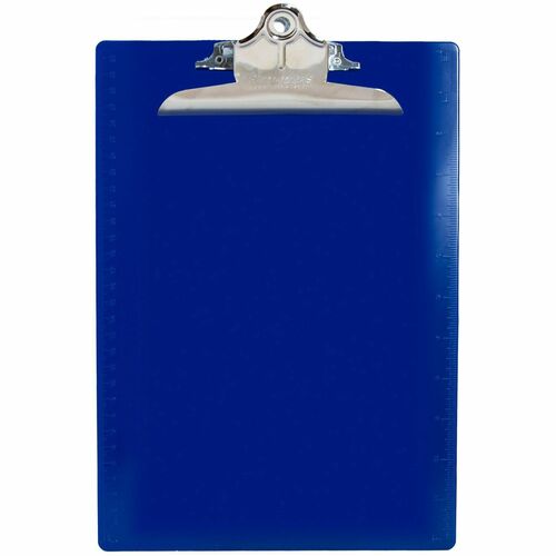 Saunders Antibacterial Clipboard,w/ Hanging Hole,1" Cap.,9"x12",Blue