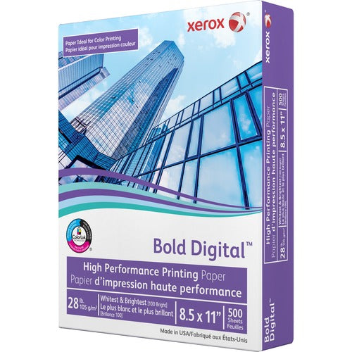Xerox Copy/Printer Paper,100 GE/114 ISO,28Lb,8-1/2"x11",500/RM,WE