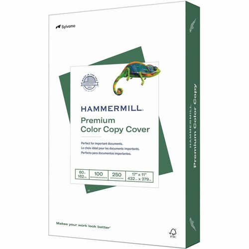 Hammermill Color Copy Cover Paper,60 lb.,17"x11",100 GE, 250/PK, WE-HAM122556