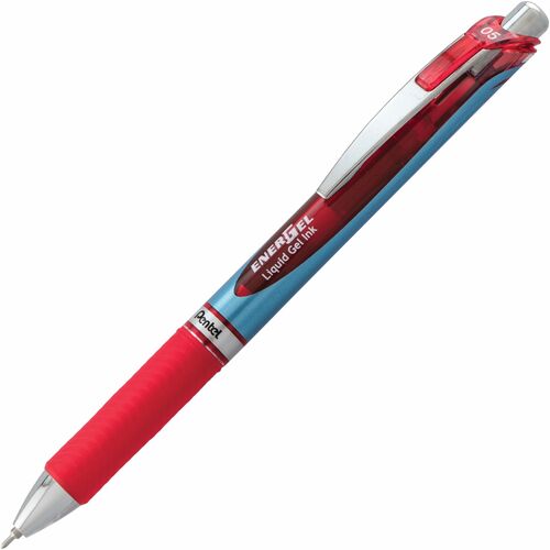 Pentel Gel Pen,Retractable/Refillable,Needle Tip,0.5mm,RD Ink