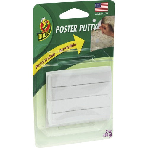Duck Brand Mounting Putty, Removable, 56G, 4/PK, White-DUCPTY2