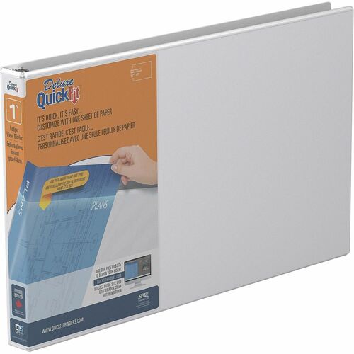 Stride, Inc. Ledger Binder, D-Ring, 1" Capacity, 11"x17", White