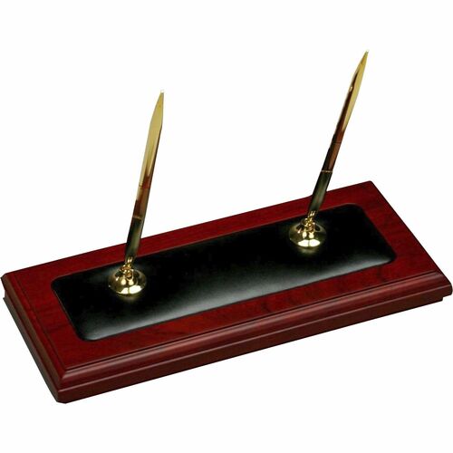 Dacasso Pen Stand,Double,9-1/4"x4-1/4"x9",RWD/BK