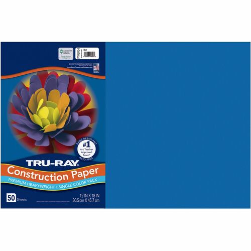 Pacon Construction Paper,76 lb.,12"x18",50/PK,Blue