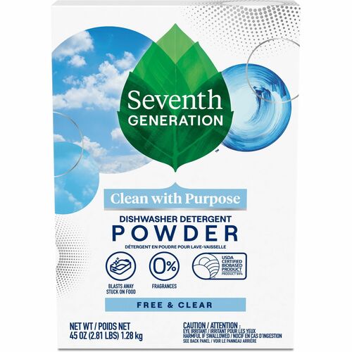 Seventh Generation Dishwashing Detergent, Natural, Powder, 45 oz., CL
