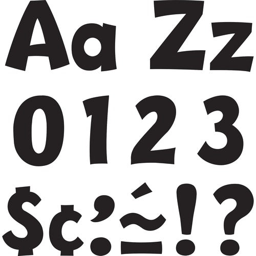 Trend Enterprises Pin-up Ready Letters, 4", Pre-punched, Black