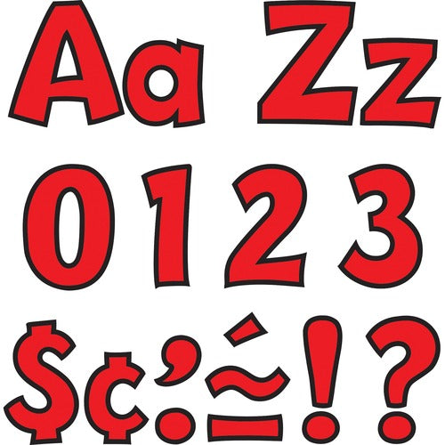 Trend Enterprises Pin-up Ready Letters, 4", Pre-punched, Red