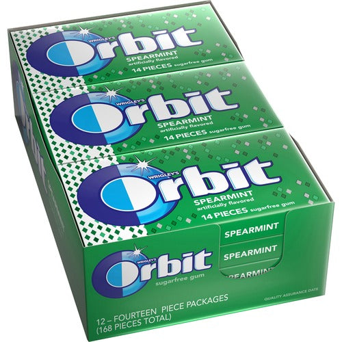 Mars, Inc Orbit Gum, Sugar-free, 12 Packs/BX, Spearmint