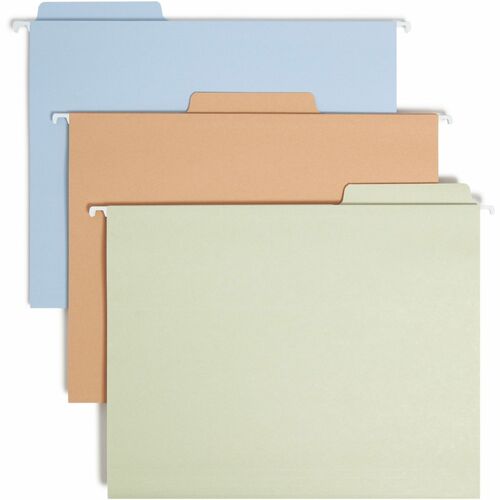 Smead Hanging Folders,w/2-Ply Tabs Attached,1/3 Tab,Ltr,18/BX,AST