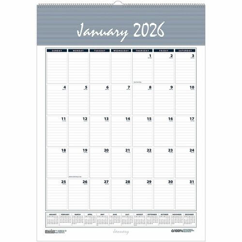 House Of Doolittle Bar Harbor Wall Calendar,12Mths Jan/Dec,12"x17",BEGY-HOD332