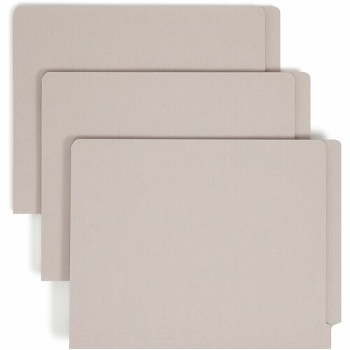 Smead Color Fastener Folder, 3/4" Exp, Letter-Size, 50/BX, Gray