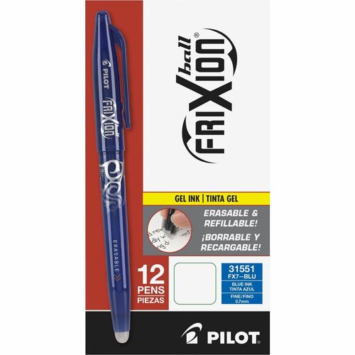 Pilot Rollerball Gel Pen, Erasable, 0.7mm, Blue Barrel/Ink