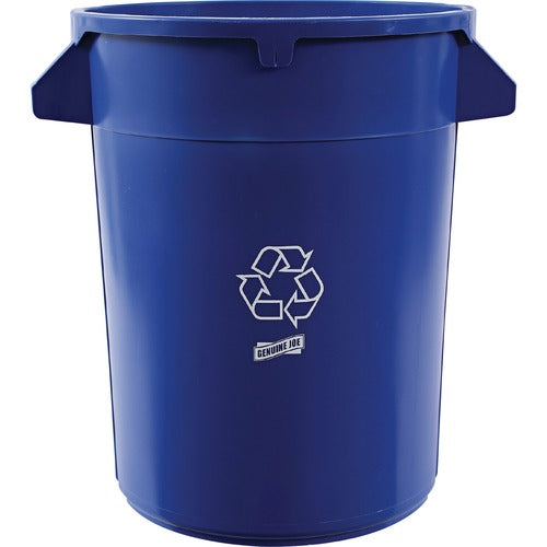 Genuine Joe Trash Container, Heavy-duty, 32 Gallon, Blue-GJO60464