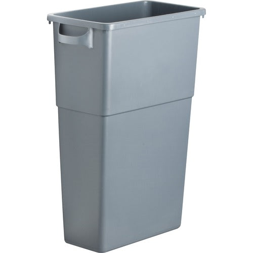 Genuine Joe Waste Container, Space-Saving, 23 Gallon, 20"x11"x30", Gray-GJO60465