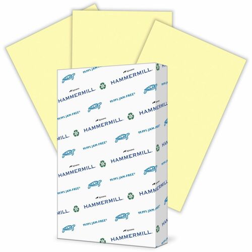 Hammermill Copy Paper, Multipurpose, 20 lb, 8-1/2"x14", 500/RM, Canary-HAM103358