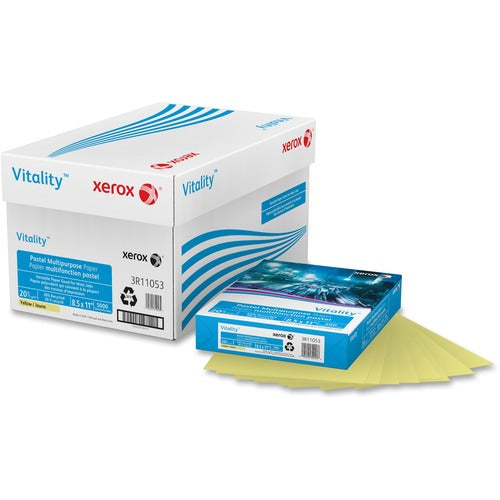 Xerox Multipurpose Paper, 20lb, Letter, 500 Sheet/RM, Yellow