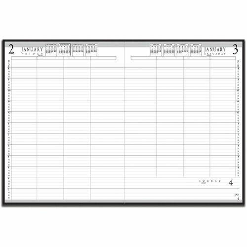 House Of Doolittle Daily Appointment Book,4-Per, 12 Months, Jan-Dec, 8"x11", BK-HOD28292