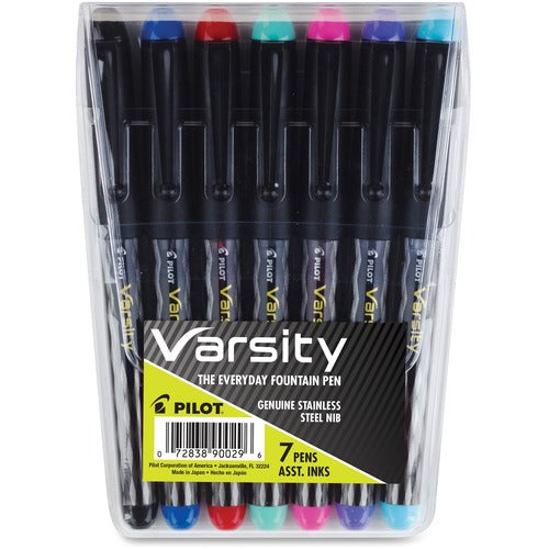 Pilot Fountain Pen,Liquid Ink,Disposable,Medium,7/PK,AST