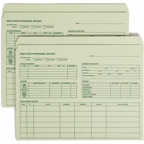Smead Employee Record File Folder,11-1/2"x9-1/2", 20/PK, Manila