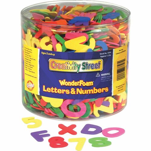 Pacon Wonderfoam Letters/Numbers, Approx. 1500/ST, Assorted