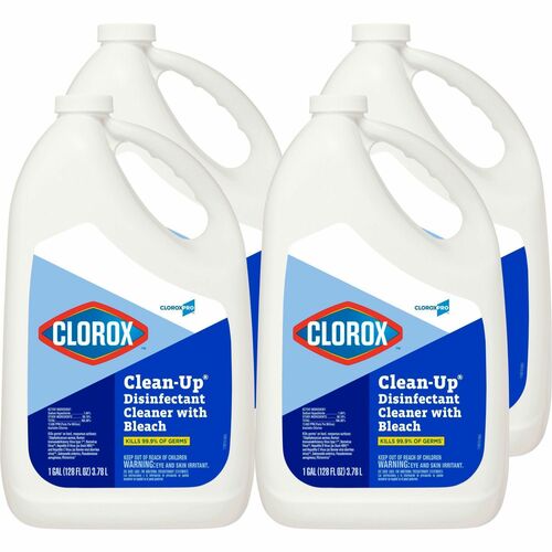 Clorox Company Disinfectant Cleaner Refill, w/Bleach, 128oz, 4/CT