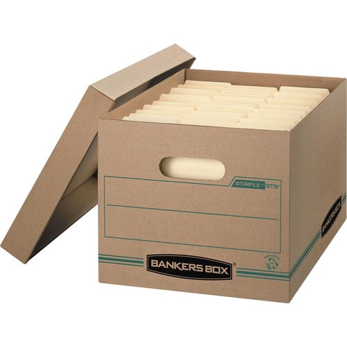 Fellowes Stor/File Boxes, w/Lid, Ltr/Lgl, 12"x15"x10", 12/CT, KFT/GN-FEL1277601