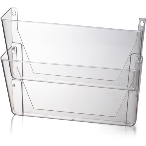 Officemate Wall Files, Letter, 13"x4-1/8"x10-5/8", 2/BX, Clear