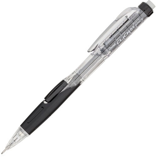 Pentel Mechanical Pencil,Refillable Lead/Eraser, 0.9mm,Black
