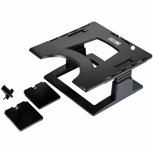 3M Ergonomic Notebook Riser,Adj.,13-1/4"x13-1/4"x4"-6", Black