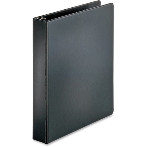 Business Source Binder, Round Rings, 1-1/2" Cap, 8-1/2"x11", Black