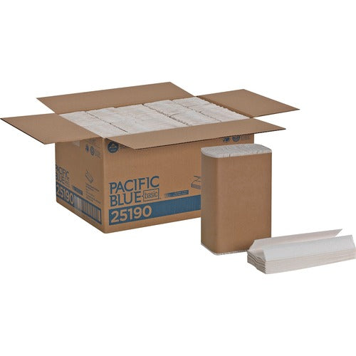 Georgia-Pacific Paper Towels, C-Fold, 10.1"x12.7", 240/PK, 10 PK/CT, White-GPC25190