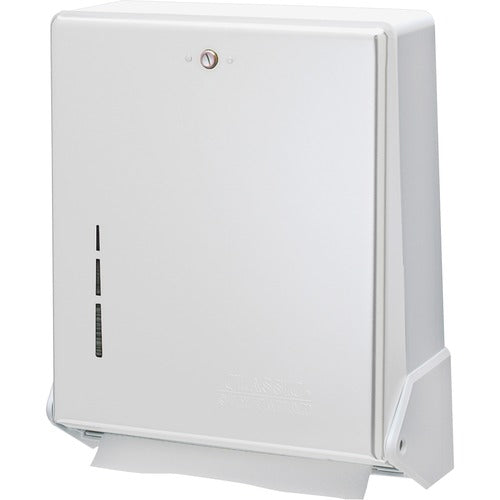 San Jamar Dispenser,f/C-Fold/Multifold Towels,Locks,11.63"x5"x14.5",WE