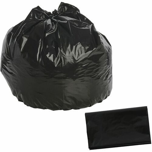 Stout Recycled Plastic Trash Bags, 20-30Gal, 1.3mil, 100/CT, BK/BN