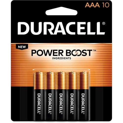 Duracell U.S.A. Batteries, AAA, Alkaline, 10/PK, Gold/Black-DURMN2400B10Z