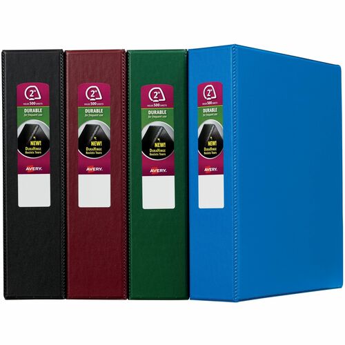 Avery Binder, DuraHinge, 2 Pockets, 2" Cap,Letter, 12/CT, AST
