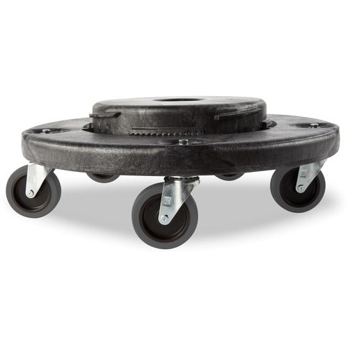 Rubbermaid Commercial Products Quiet Dolly, 250 Lb Cap, 18-1/4" Dia, 6-5/8"H, Black