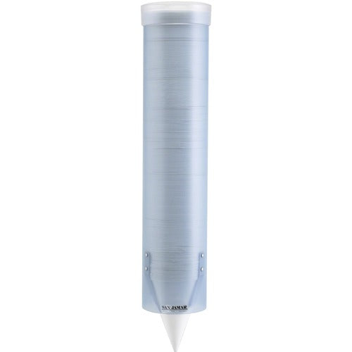 San Jamar Water Cup Disp, Wall Mounted, Adjust, Blue