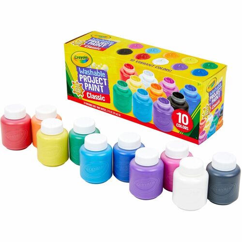 Crayola Washable Kids Paint, 2oz., 10/ST, Assorted