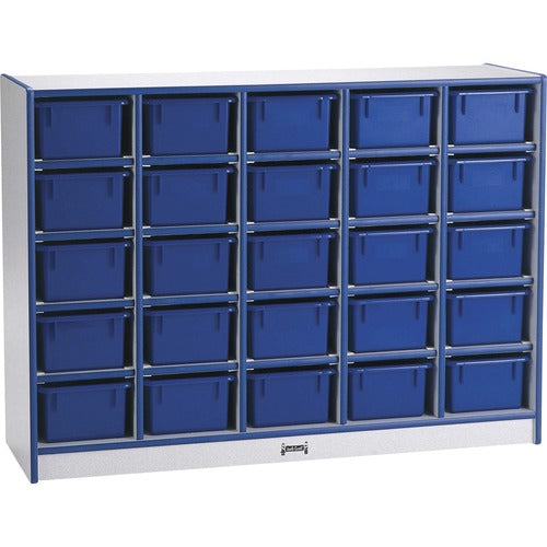 Jonti-Craft, Inc. Cubbie Storage Unit,25 Bin,No Trays,29-1/2"x48"x15",BE Edge