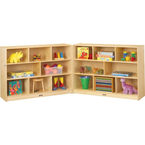 Jonti-Craft, Inc. Fold-N-Lock Mobile Storage, 3-Shelf, 48"x15"x35-1/2", White