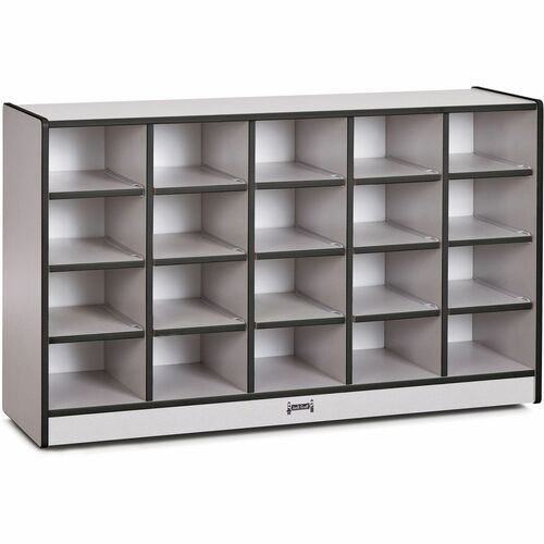 Jonti-Craft, Inc. Cubbie Storage Unit,20 Bin,No Trays,29-1/2"x48"x15",BK Edge