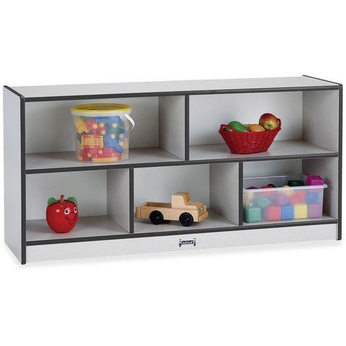 Jonti-Craft, Inc. Mobile Storage Unit,Toddler,24-1/2"x48"x15",Gray/Black Edge