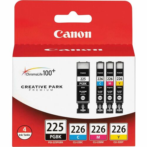 Canon Ink Cartridge Pack, f/Pixma iP4820, 4/PK, BK/CYN/MA/YW