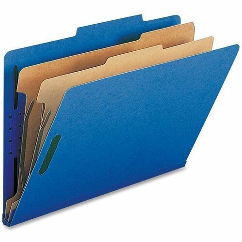 Nature Saver Classification Folders,w/ Fstnrs,2 Dvdrs,Legal,10/BX,DBE