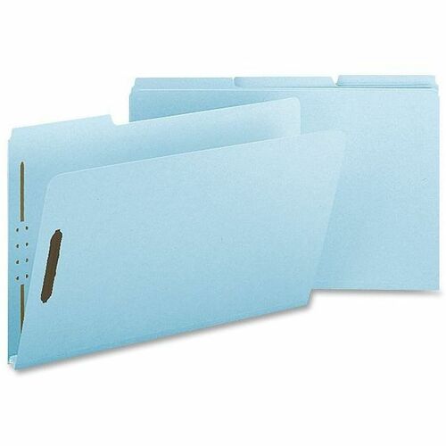 Nature Saver Pressboard Fastener Folder, Legal, 25/BX, Light Blue