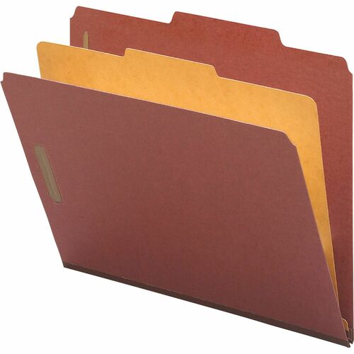 Nature Saver Classification Folders, 2" Exp., Legal, 1 Div, 10/BX, Red