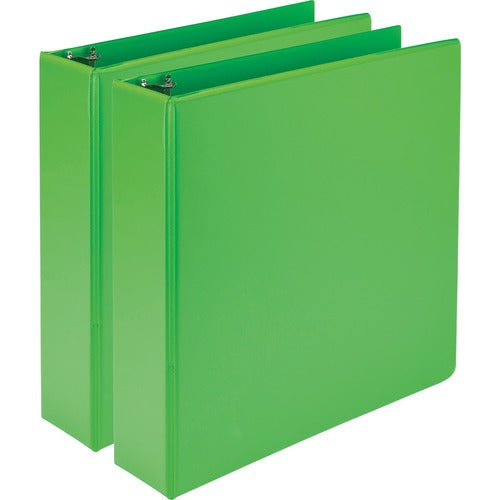 Samsill Presentation View Binder, 11"x8-1/2", 2" Cap, 2/PK, Lime