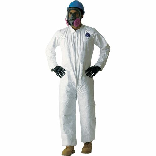 Dupont Coveralls, Non-Woven, Zipper, Large, 25/CT, White-DUP120SWHLG00