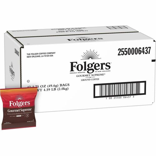 Folgers Folgers Gourmet Supreme, 1.75 oz., 42/CT, Dark Brown-FOL06437