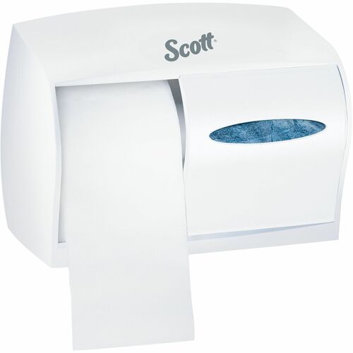 Kimberly-Clark Professional Dispenser f/Bathroom Tissue, Coreless,2-Roll Cap, White